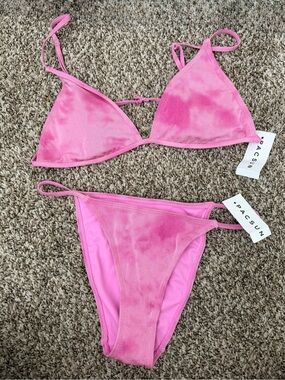 NWT Kendall & Kylie Tie-Dye Triangle Bikini Set